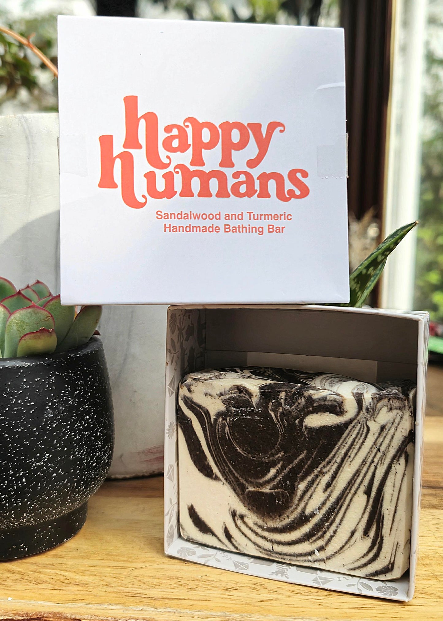 Happy Humans Bathing Bar - Sandalwood and Turmeric 100g