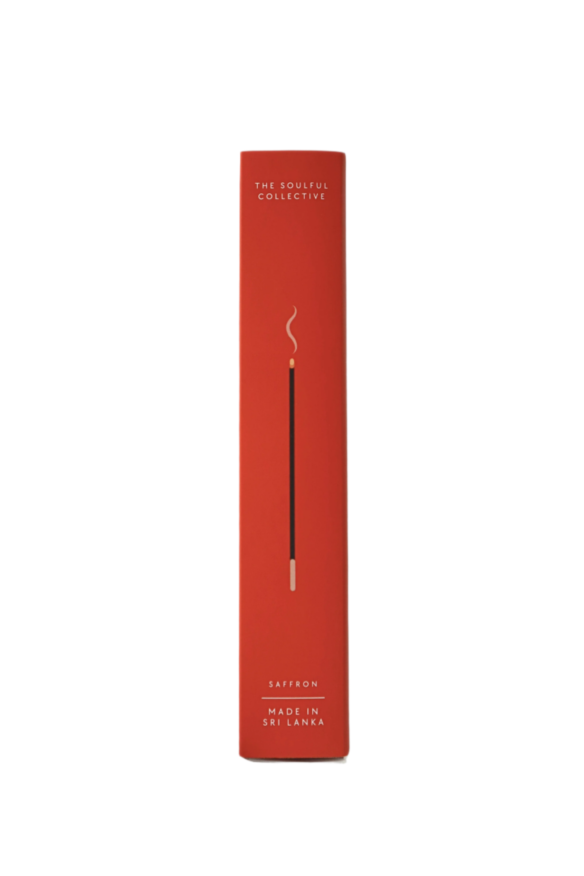 Red candle packaging with 'The Scentual Collective' branding on a white background