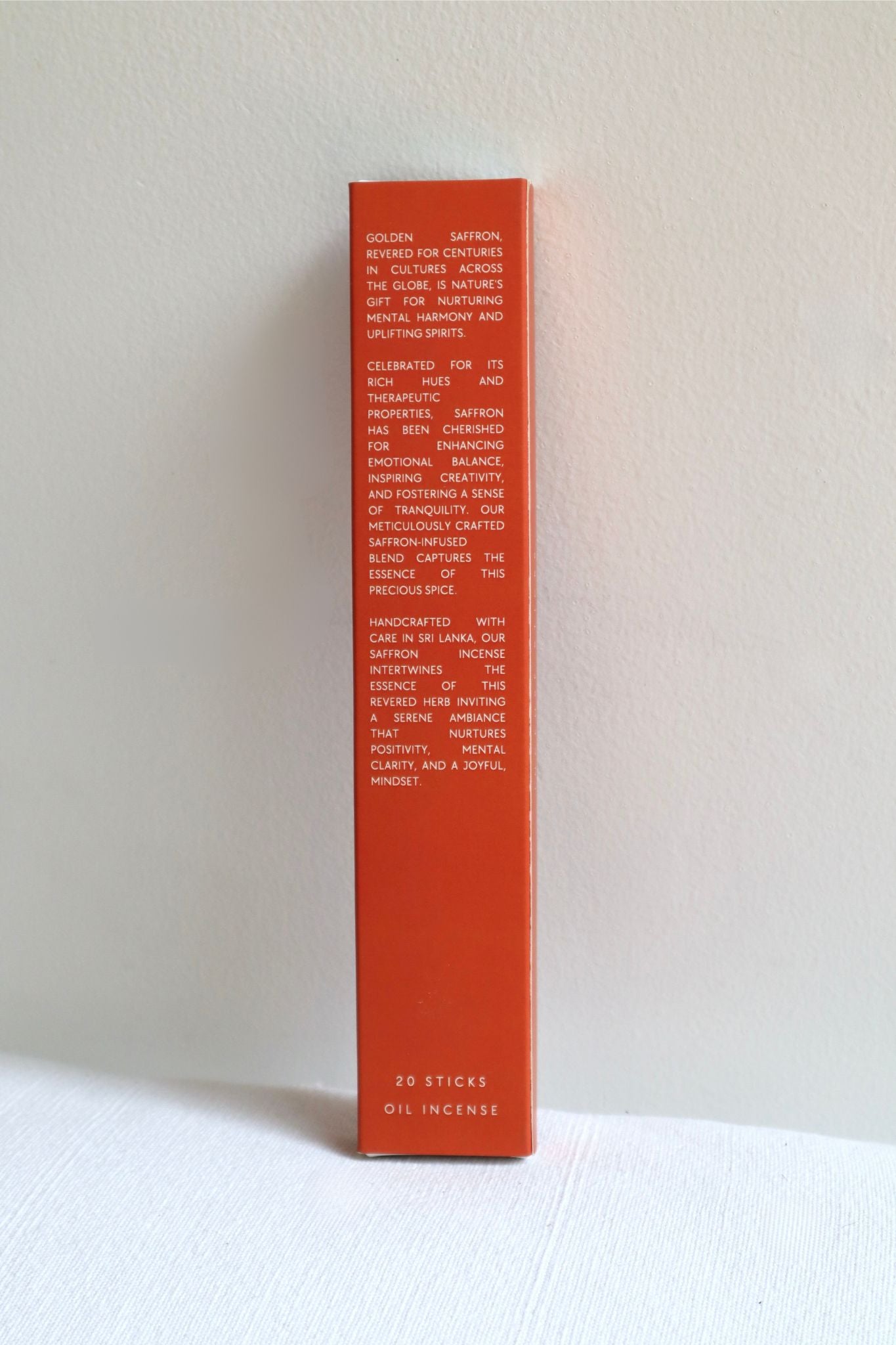 Red box with text on a white surface